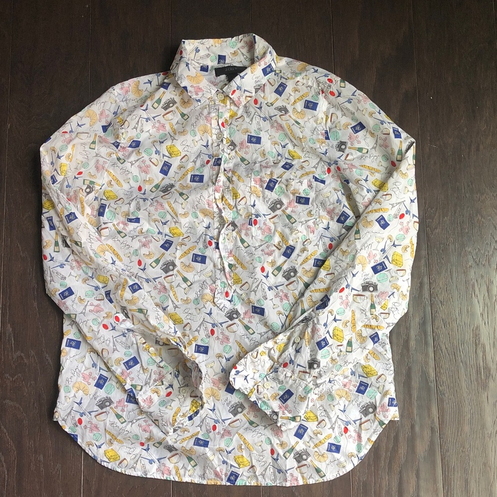 J. Crew France theme popover shirt 2